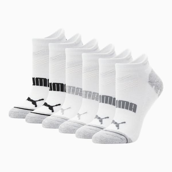 Half-Terry Low-Cut Women's Socks [3 Pairs], WHITE / GREY, extralarge